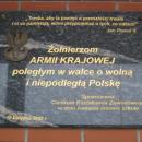 Wysokie Mazowieckie - tablica pamiątkowa AK